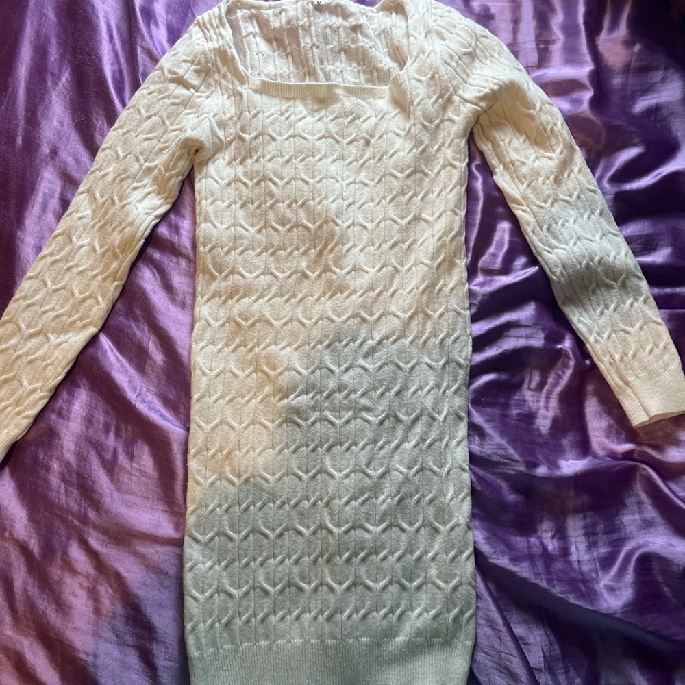 Long sleeve soft winter mini dress